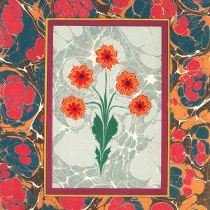 Çiçek Ebrusu - Krizantem (Red Chrysanthemum)