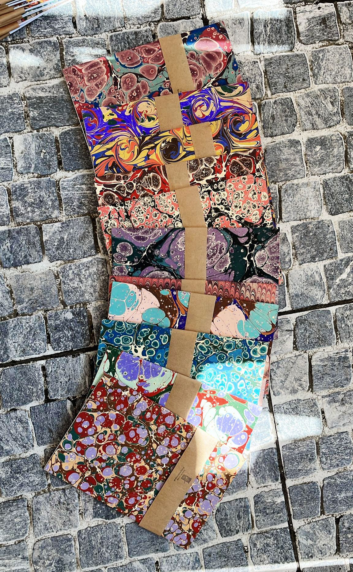 Ebru kaplı defter (notebook covered with marbled paper) - Görsel 3