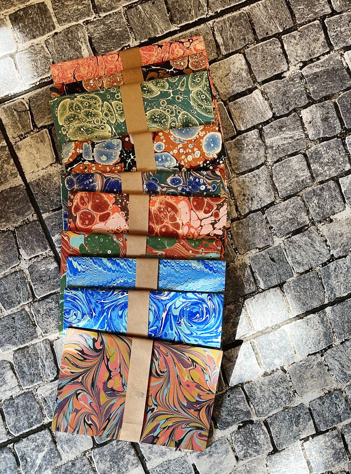 Ebru kaplı defter (notebook covered with marbled paper) - Görsel 4